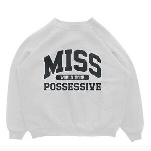 TATE MCRAE Miss Possessive World Tour Merch White Crewneck Sweater Small